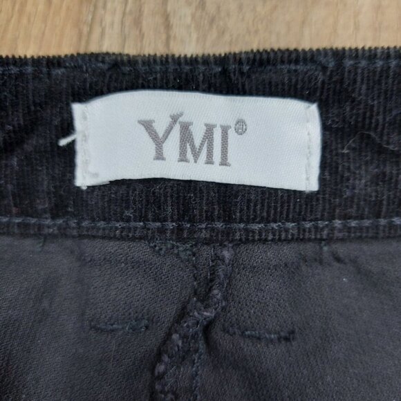 YMI Windsor Womens Size 13/31 Stretch Corduroy Black Skirt Short Button Up - Picture 4 of 10